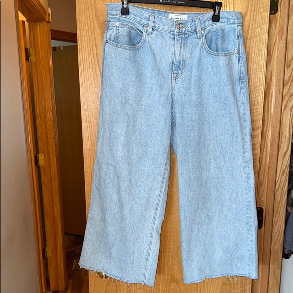 SLVRLAKE Mica Wide Leg Gaucho Jeans Crop Jeans 28 - Picture 1 of 11